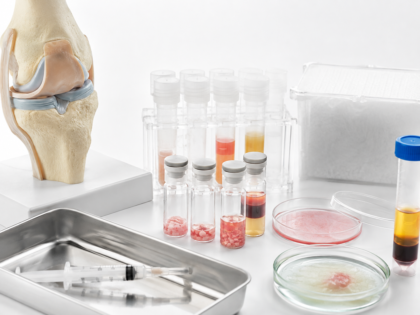 Cost comparison and records prepared for a knee cell therapy review