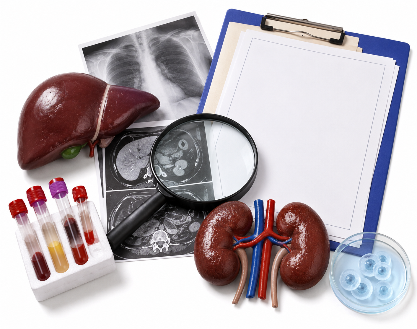 Medical imaging reference beside patient record preparation guidance