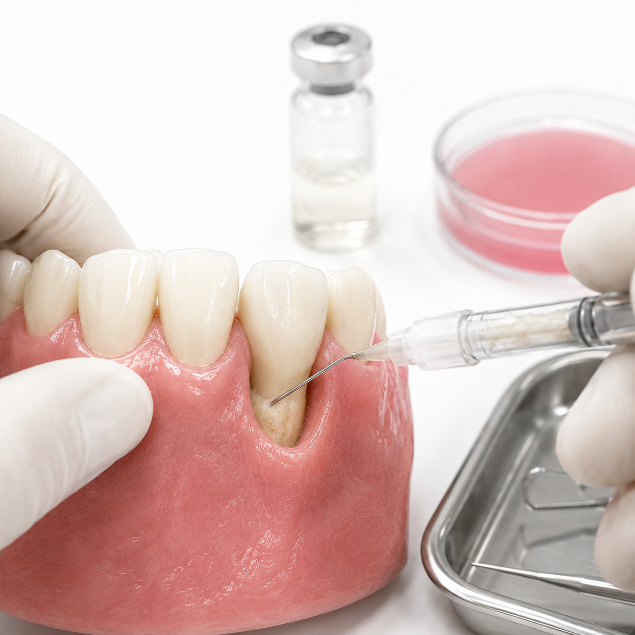 Clinical regenerative medicine image used for periodontitis treatment evidence review