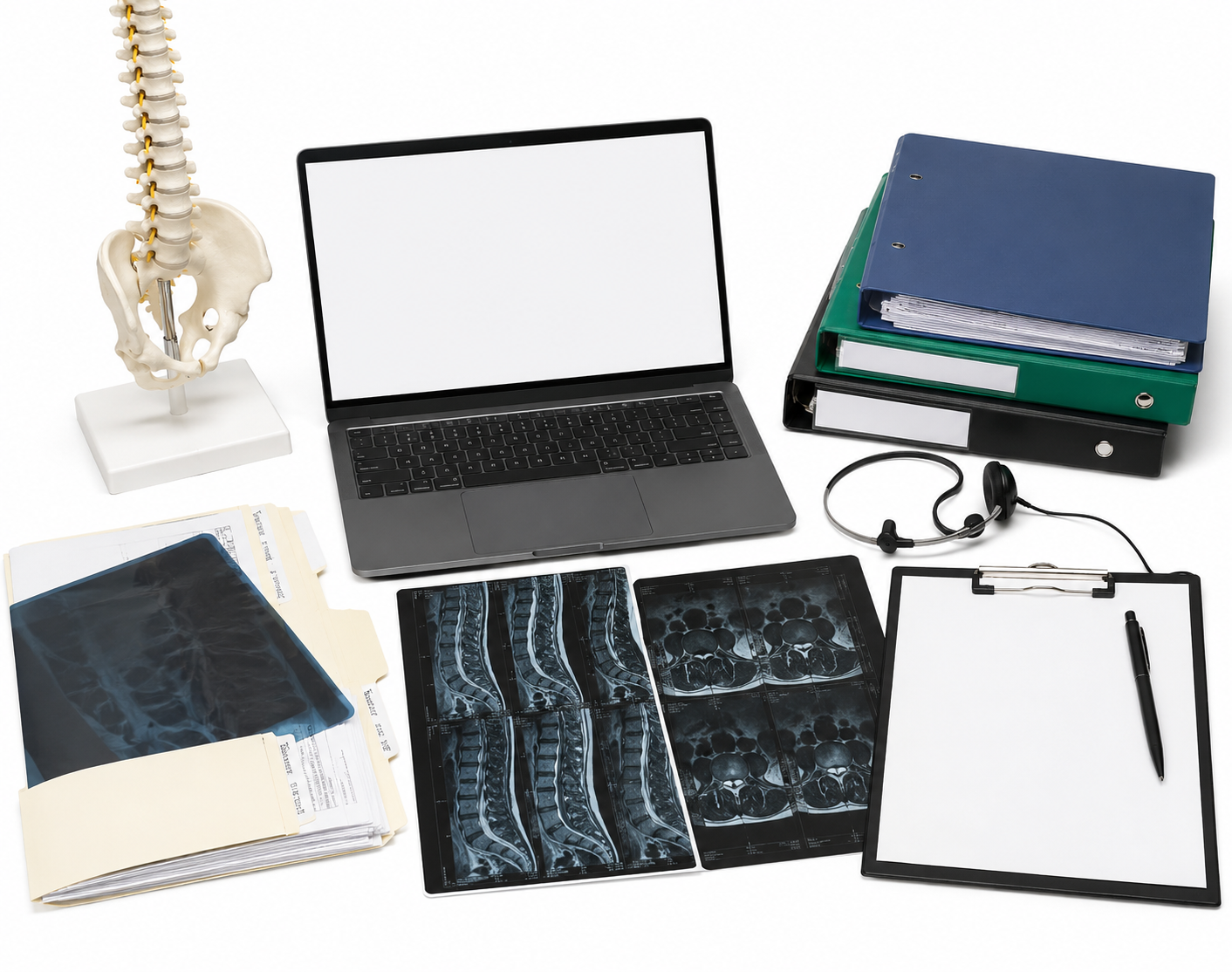 Clinical imaging reviewed together with spinal cord injury history