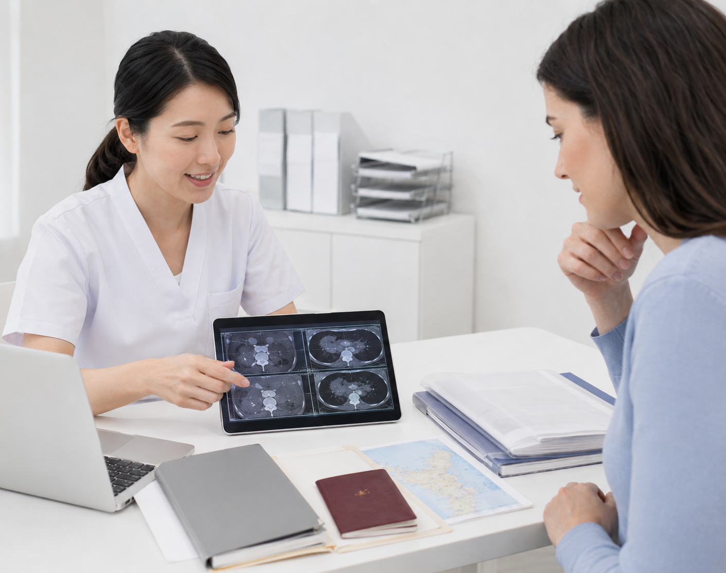 International patient information review and coordination support for Japan