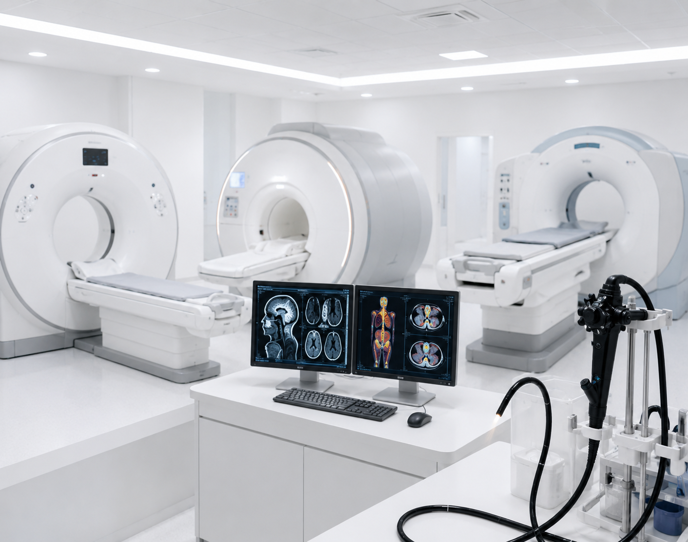 Medical imaging example used to compare CT MRI PET-CT and other screening methods