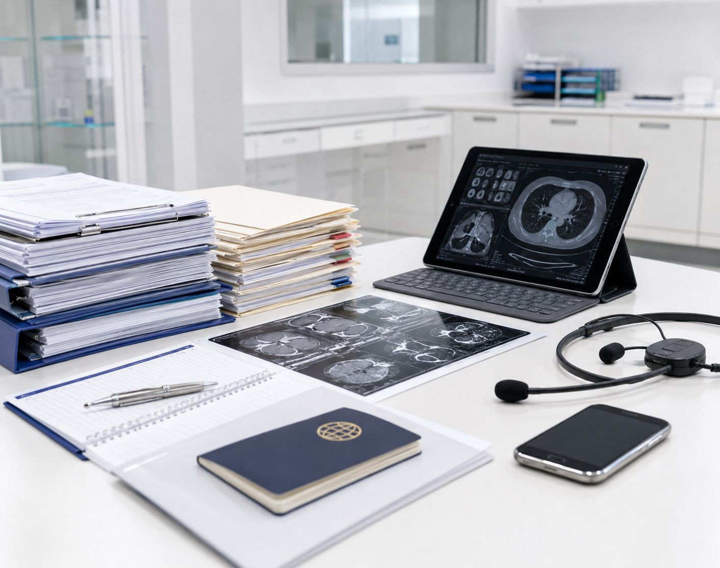 International health screening coordination and record preparation in Japan