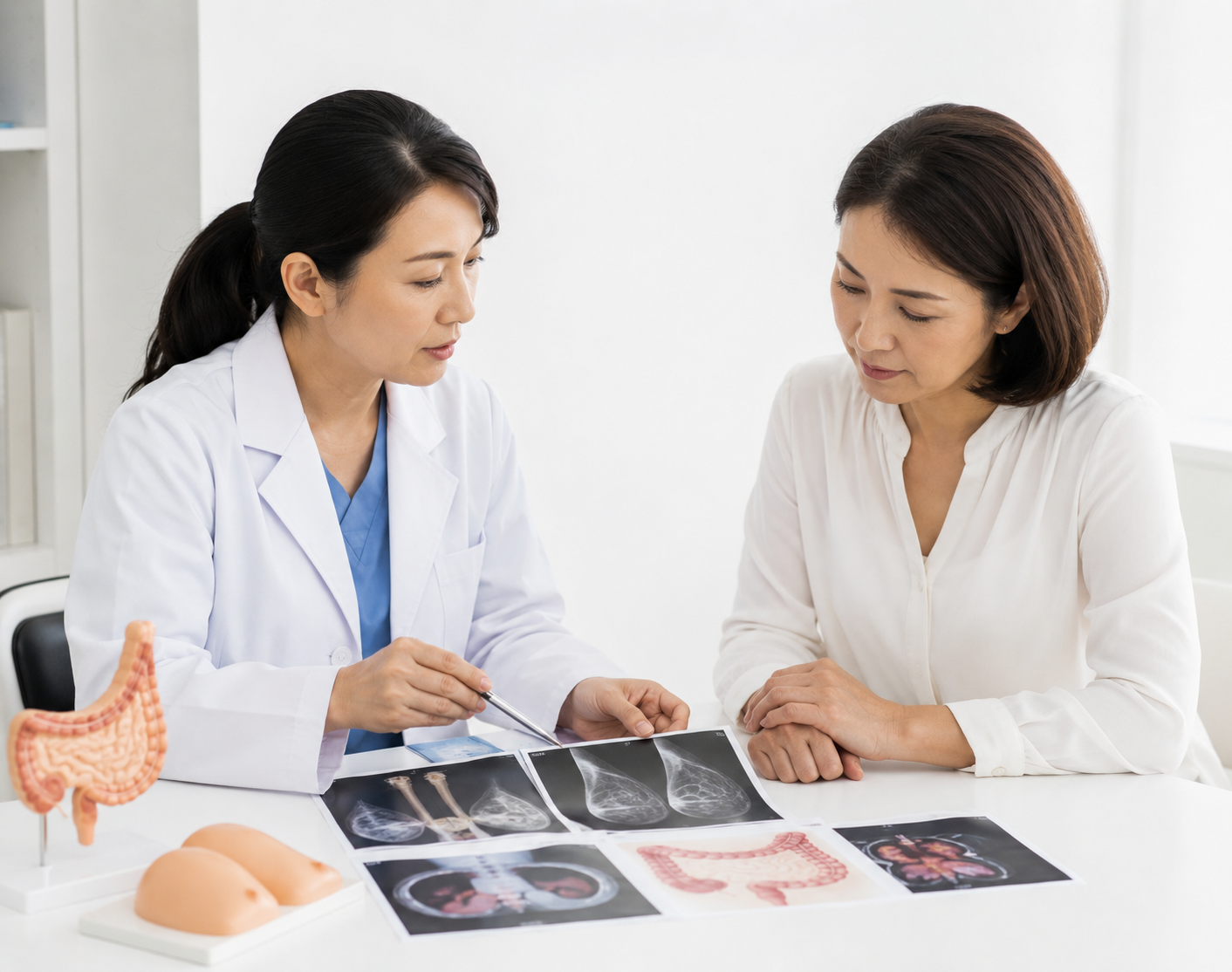 Cancer screening imaging reviewed together with organ-specific screening tests