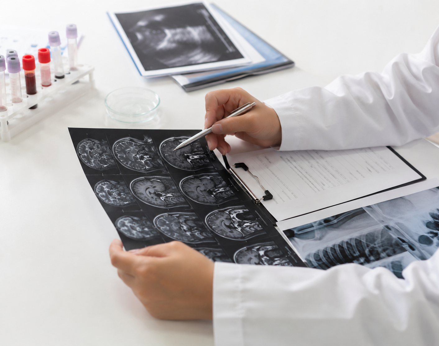 Medical records and imaging prepared for a stem cell treatment suitability review