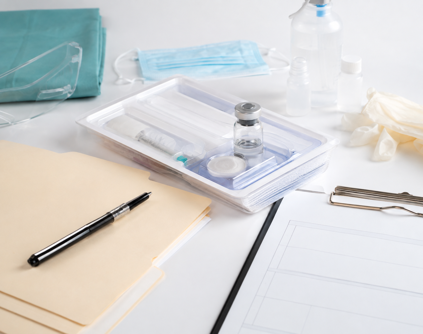 Medical documents organized for evidence and eligibility review