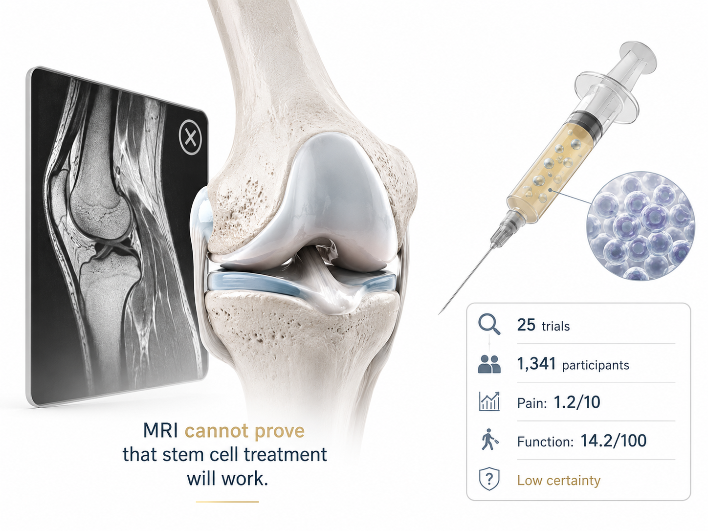 MRI and knee stem cell treatment evidence summary