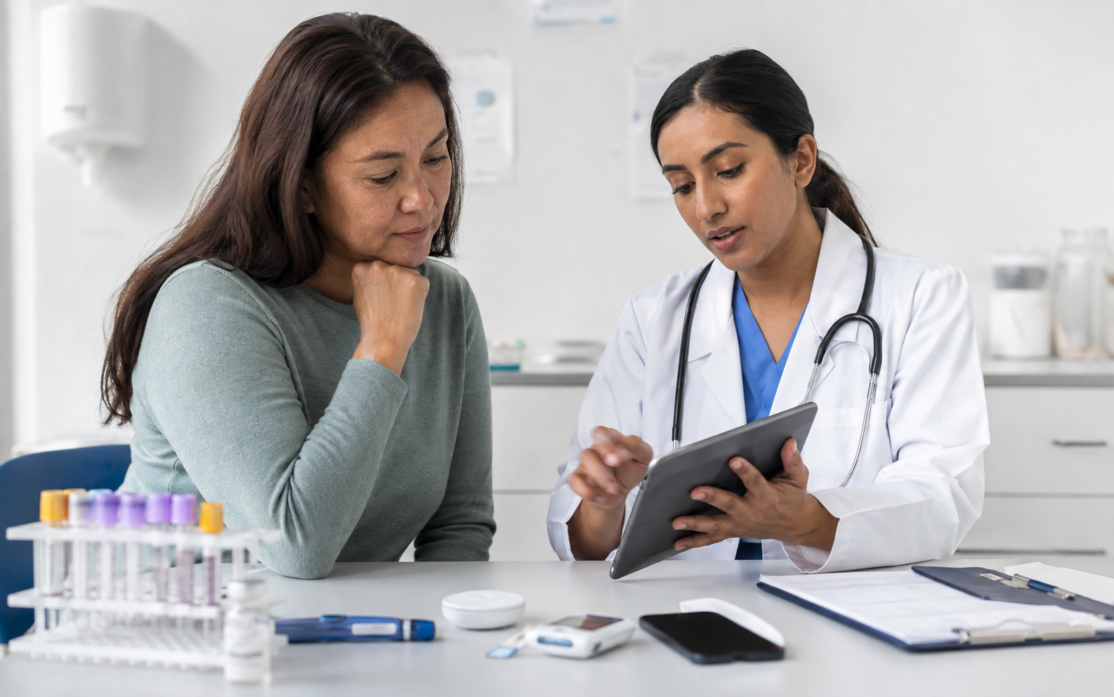 Patient documentation prepared for an eligibility discussion