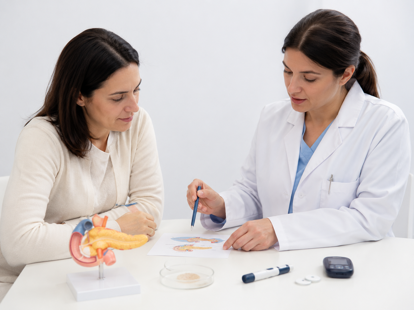 Patient information reviewed before asking follow-up questions about diabetes cell therapy